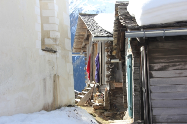 Das Stallhaus im Winter