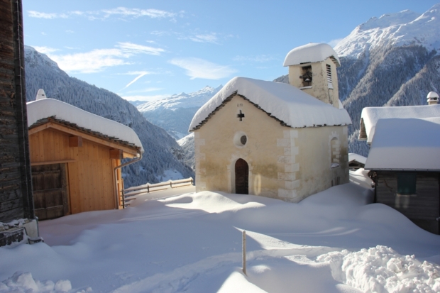 Der Hausstall im Winter